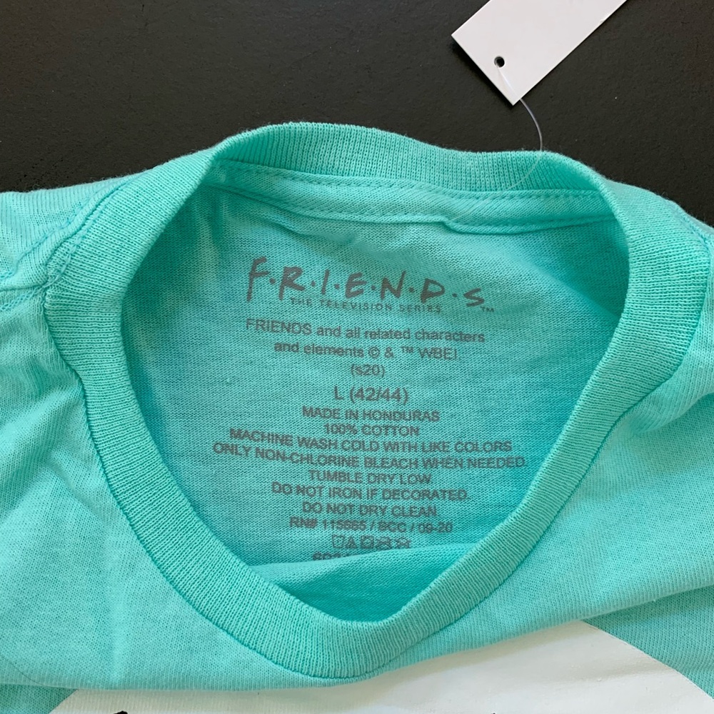 Teal Friends Graphic T-Shirt. Size Large. - Picture 6 of 7